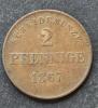 Meiningen 2 Pfennig 1867 