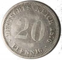 20 Pfennig 1876 D, ss- 