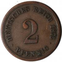 2 Pfennig 1875 H, ss- 