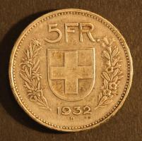 schweiz 5 Franken 1932 B 