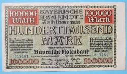 Bayern 100000 Mark 15.6.1923 