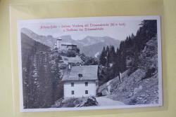 Arlberg Bahn - Scholss Wiesberg mit Trisannabrücke und Gasthaus 