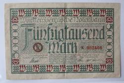 Württemberg 50000 Mark 10.6.1923 