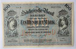 Sachsen 100 Mark 2.1.1911 