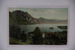 MÜNZEN MACHO ansichtskarte : Gmunden, Schloss Ort v. Hochkogel 