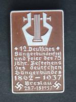 MÜNZEN MACHO : 3. Reich: 12. Deutsches Sängerbundesfest Breslau 1937 