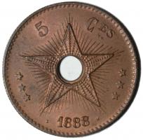 Kongo 5 Centimes 1888, stfr.- 