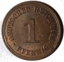 1 Pfennig 1886 E, vzgl 